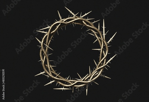 Crown of thorns with dark background crucifixion of Jesus our Savior Illustration