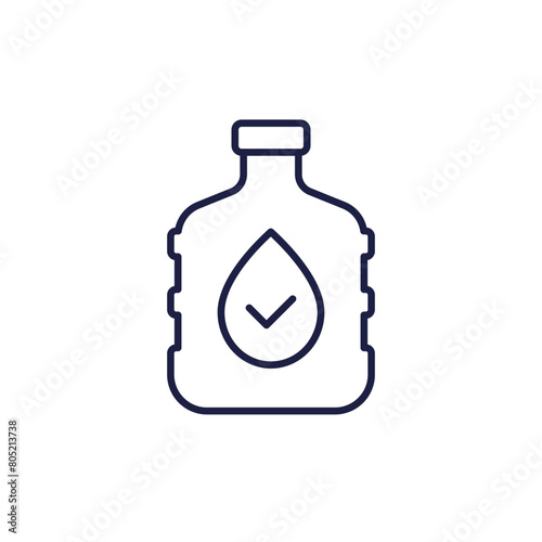 drinking water gallon line icon