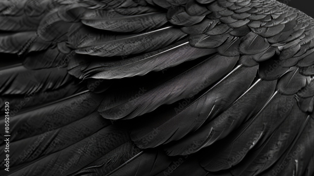 Obraz premium Close-up photo of a bird's wing, suitable for various design projects