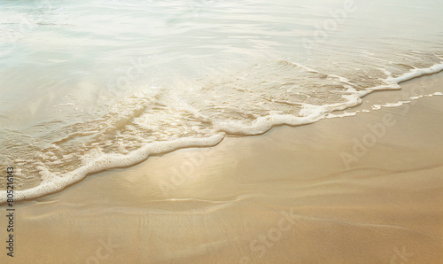 Beach and sea background  Sand and bubble  wave