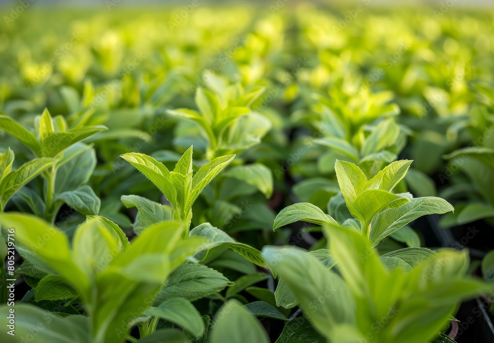 In a vast plant nursery in France, young plants thrive In a vast plant nursery in France, young plants thrive