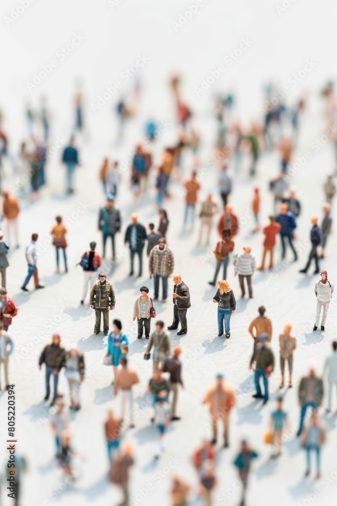 A diverse group of people standing in a circle. Suitable for team building concepts