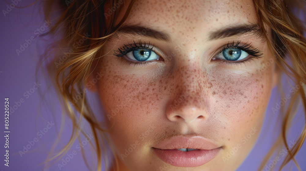 Professional studio photo portrait of a attractive beautiful young woman, stunning girl with natural beauty, natural beauty, a person, with a pronounced emotional expression, widescreen 16:9