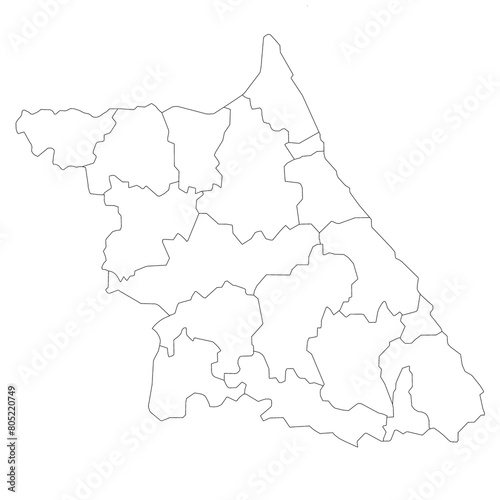 Wallpaper Mural gangwon map, administrative map of the South Korean province of Gangwon-do Torontodigital.ca