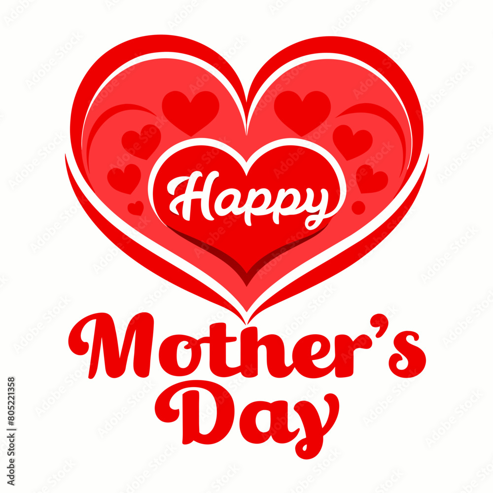 happy mothers day red hearts card happy mothers day red hearts card
