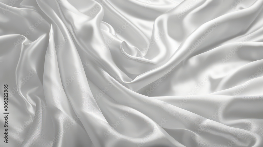 Calm and Peaceful Blend of Soft White Fabric Silk or Satin Texture Background, Infused with Natural Movement and Luxurious Silk Beauty. Calm and Peaceful Blend of Soft White Fabric Silk or Satin Texture Background, Infused with Natural Movement and Luxurious Silk Beauty.