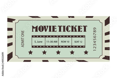 Ticket for movies, festival, cinema, theatre, circus and other events. 