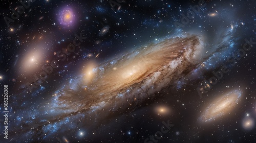 The Andromeda galaxy, also known as M31, is a spiral galaxy approximately 25 million light-years from Earth, and it is the nearest spiral galaxy to ours photo