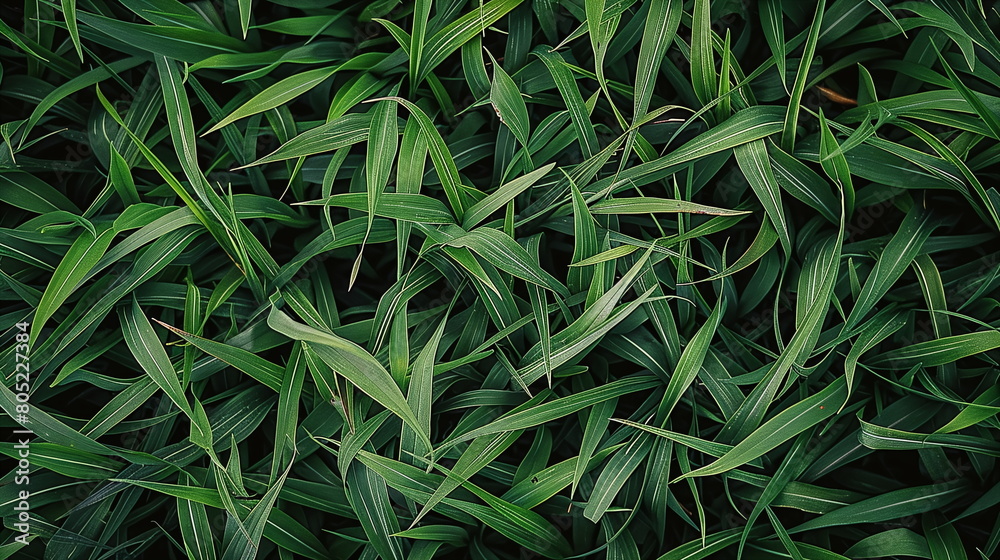 Fototapeta premium Closeup of fresh green meadow grass