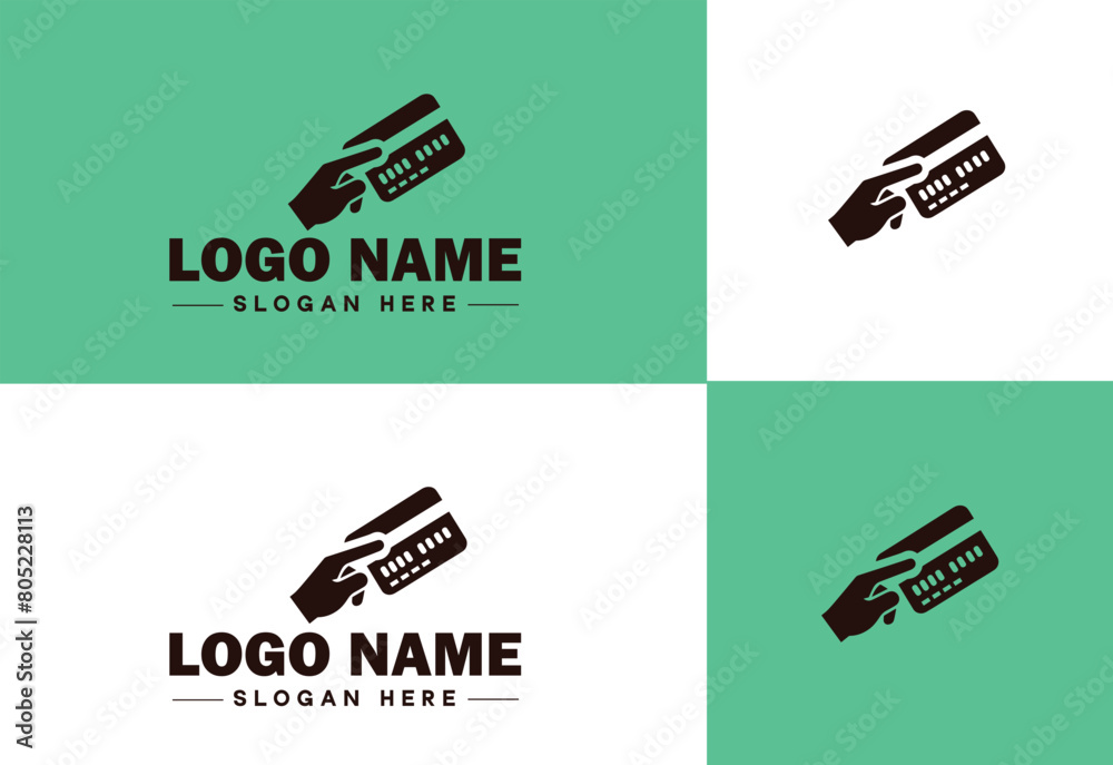 Credit card swipe icon Card swipe Transaction Magnetic flat logo sign symbol editable vector Credit card swipe icon Card swipe Transaction Magnetic flat logo sign symbol editable vector