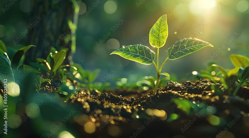 Close Up of a Plant Growing in Dirt Close Up of a Plant Growing in Dirt