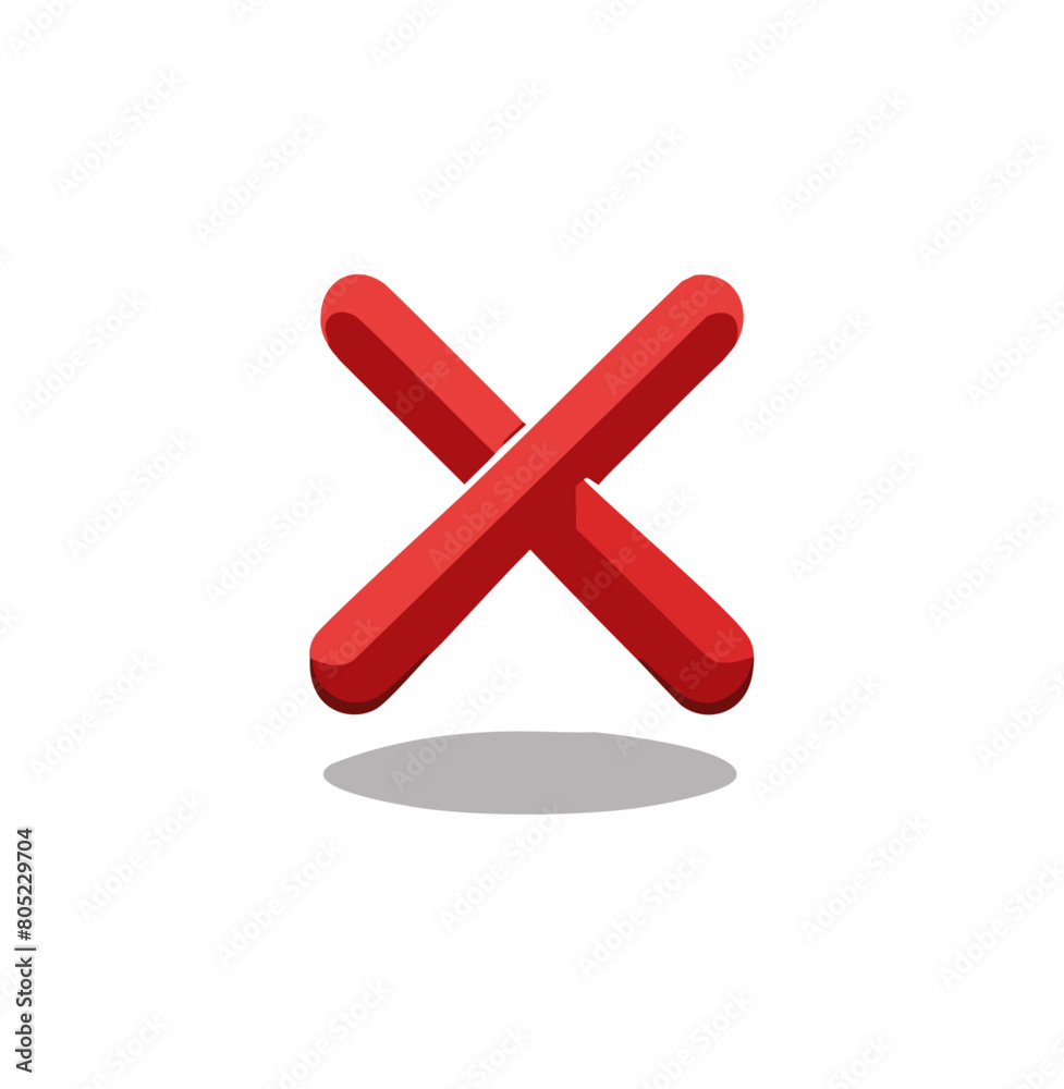 Fototapeta premium red cross mark