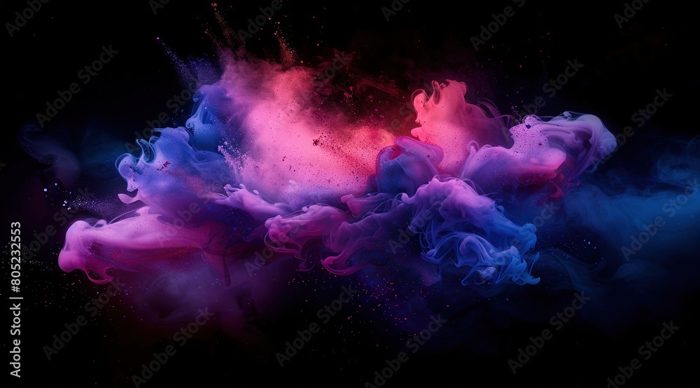 Colored powder explosion. Abstract closeup dust on backdrop. Colorful explode.Abstract Smoke Background Colored powder explosion. Abstract closeup dust on backdrop. Colorful explode.Abstract Smoke Background
