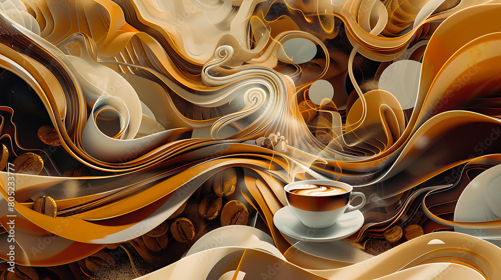Caffeine Vortex: A Surreal Coffee Experience