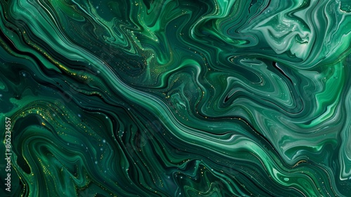 image depicts an abstract pattern reminiscent of swirling green liquid or molten material