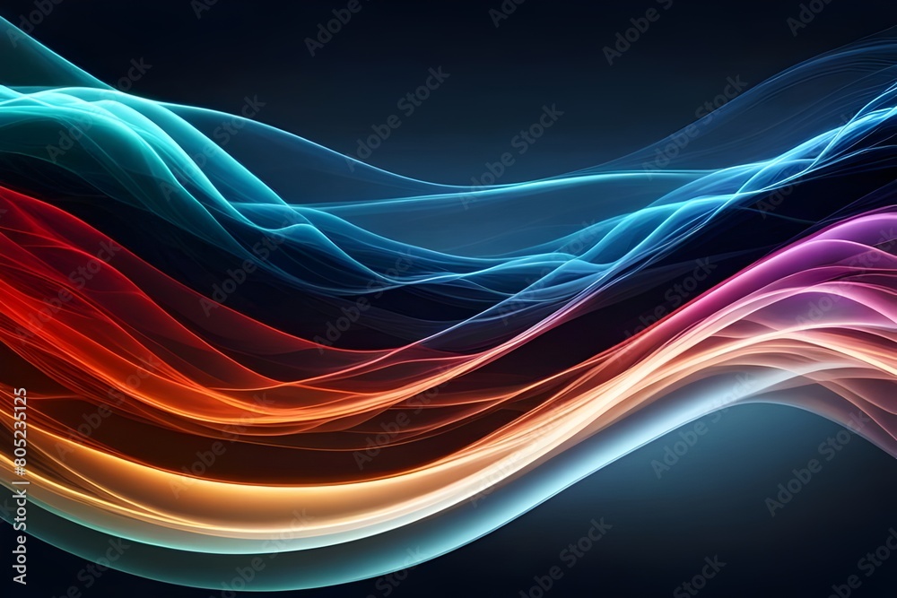 colorful flow glass wave abstract background design, backgrounds, vibrant, abstract background 