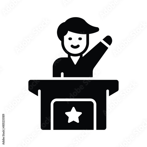 Well designed politician vector design, ready for premium use