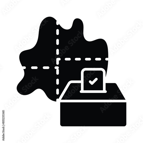 Electoral place icon design, polling station vector
