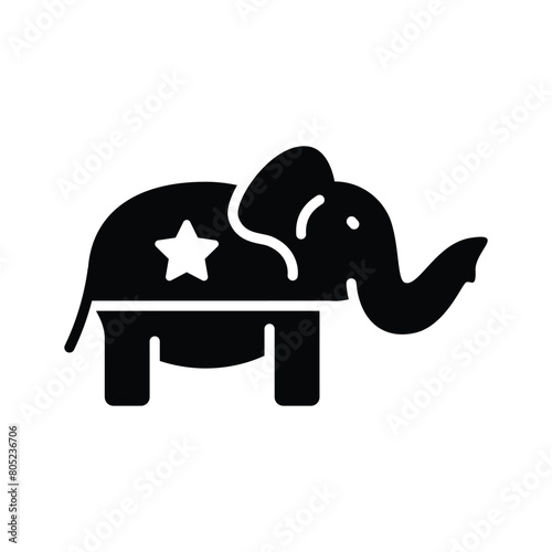 Get his amazing icon of us republican party, elephant vector