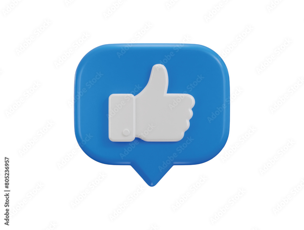 Thumbs up like icon 3d rendering vector illustration Thumbs up like icon 3d rendering vector illustration
