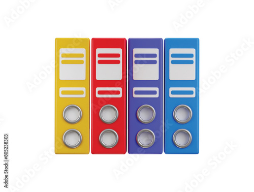 Office Binder icon 3d render concept of office paper folder icon vector illustration