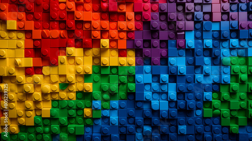Detailed Image of Colorful Building Blocks