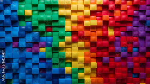 High-Resolution Photo of Multi-Colored Lego Blocks