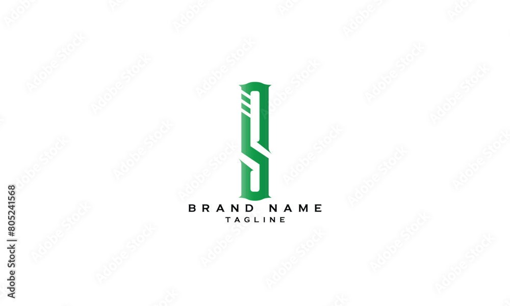 BS, SB, Abstract initial monogram letter alphabet logo design