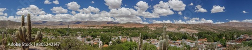 Panoramic view of the hills in Humahuaca, Jujuy, Argentina.