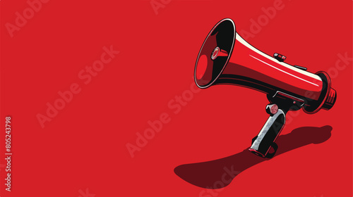 Toy megaphone on red background style vector  photo