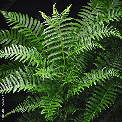 fern leaves in the wind