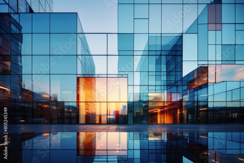 A Broad Architectural Marvel with a Facade of Varied Glass Transparency Reflecting the City s Vibrant Life