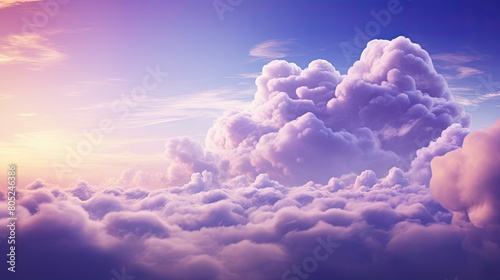 Fototapeta Naklejka Na Ścianę i Meble -  mesmerizing purple sky with clouds