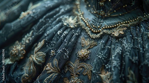 Close up detail of a modern elegant dress photo