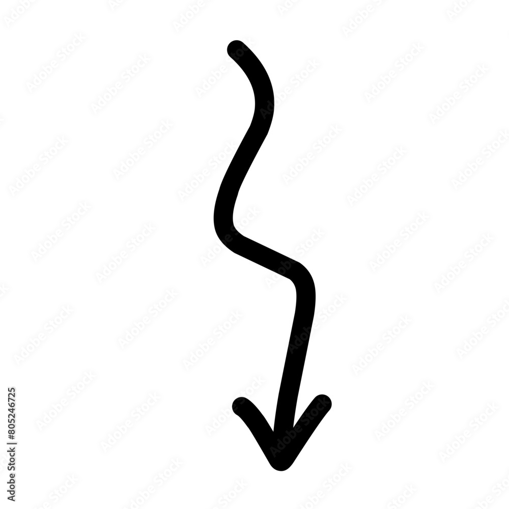 Arrow doodle line style Arrow doodle line style