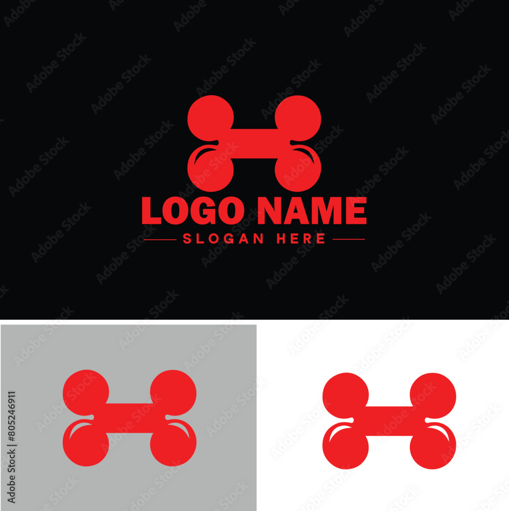 Dog bone icon Canine chew Dog treat Pooch bone flat logo sign symbol editable vector Dog bone icon Canine chew Dog treat Pooch bone flat logo sign symbol editable vector