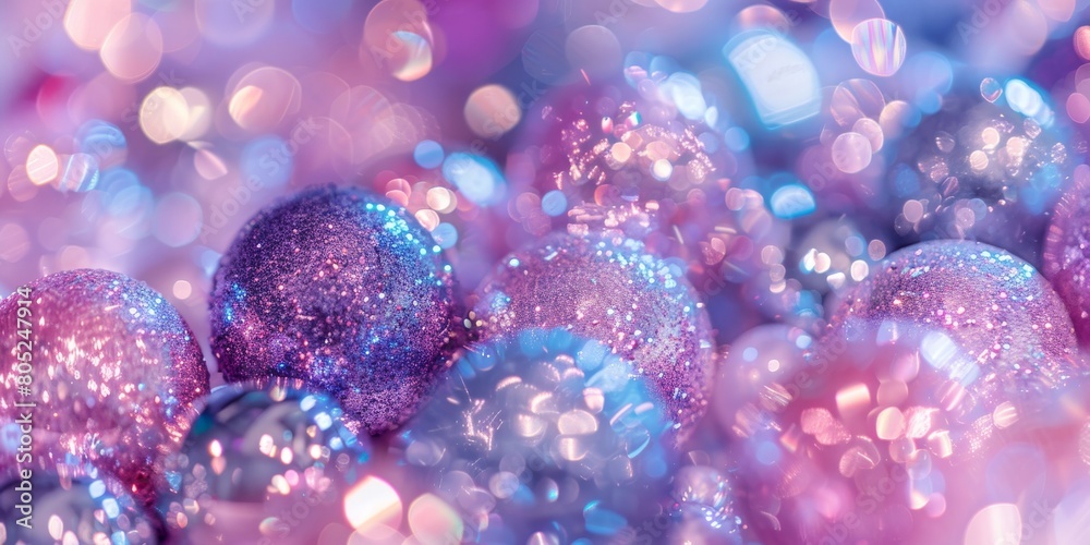 Radiant Glitter Spheres in Festive Colors Radiant Glitter Spheres in Festive Colors