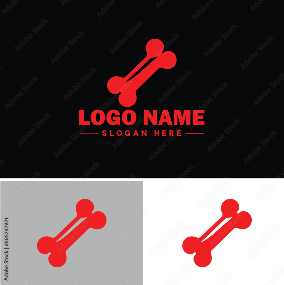 Dog bone icon Canine chew Dog treat Pooch bone flat logo sign symbol editable vector Dog bone icon Canine chew Dog treat Pooch bone flat logo sign symbol editable vector