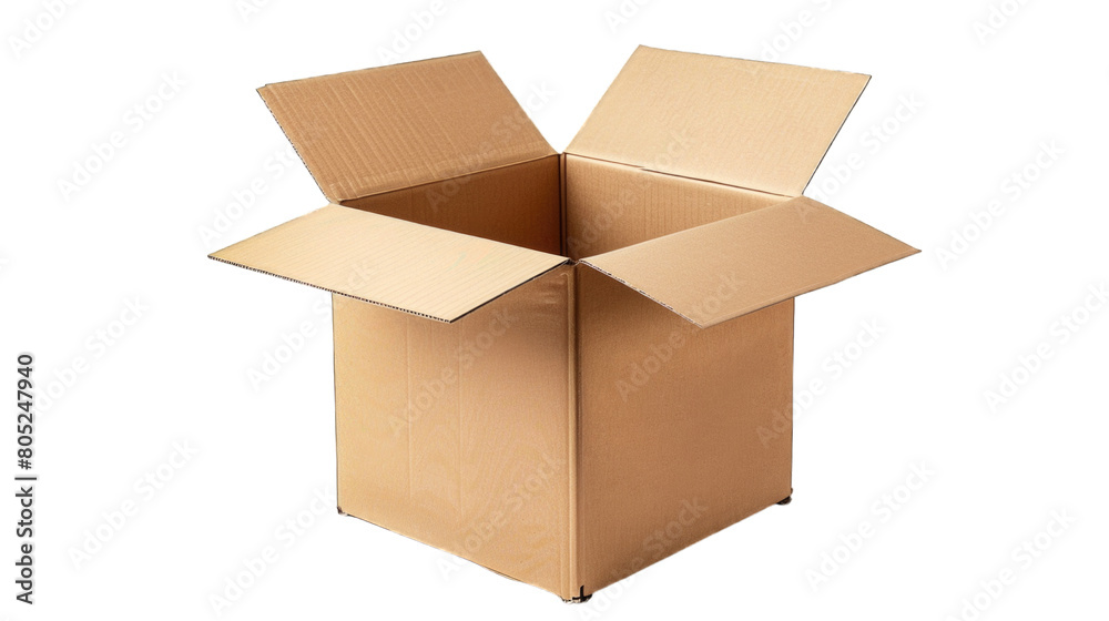 Cardboard box. Transparent background or PNG file. Cardboard box. Transparent background or PNG file.