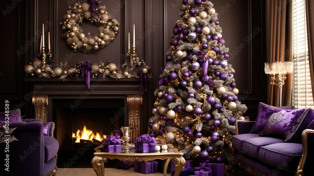 tree purple christmas