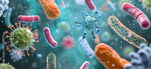 A labeled illustration showcasing different types of sepsis bacteria