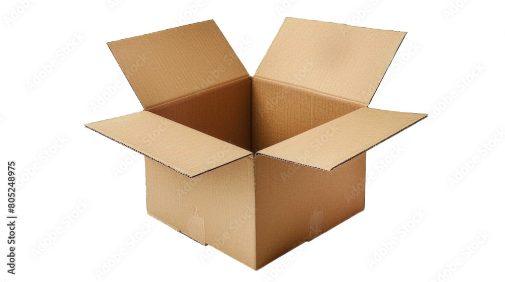 Cardboard box. Transparent background or PNG file. Cardboard box. Transparent background or PNG file.