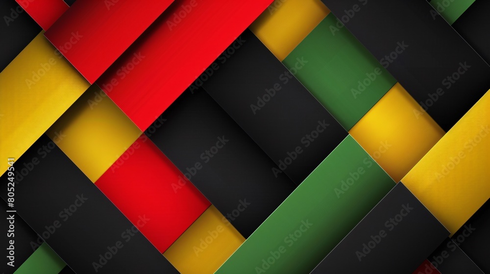 Abstract background with black, red, green and yellow stripes. Black History Month. Abstract background with black, red, green and yellow stripes. Black History Month.