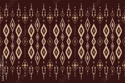 Vintage cross stitch traditional ethnic pattern. Ikat background abstract Aztec Indonesian Indian Malay beautiful seamless pattern for fabric,cloth,dress,carpet,curtain,sarong,batik,wallpaper