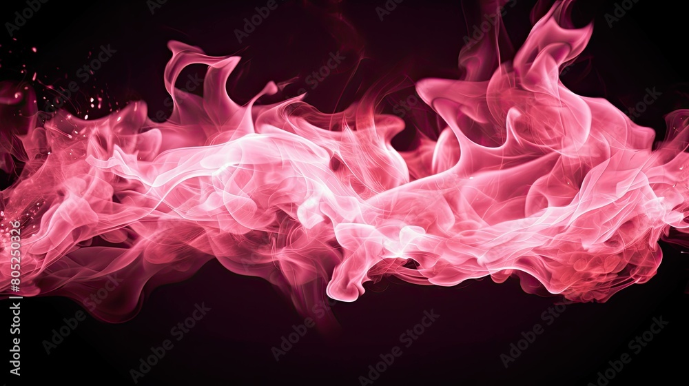 bright pink flames