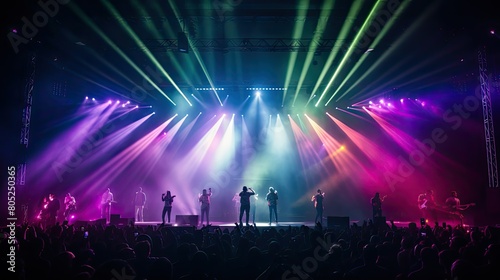 stage background lights © vectorwin