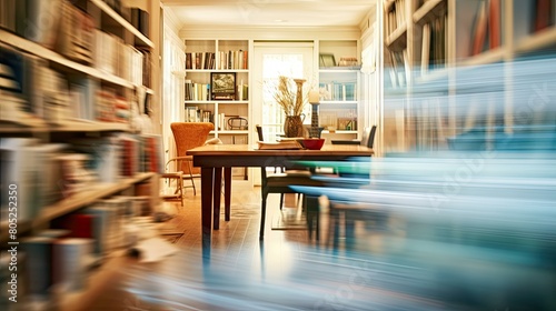 fice blurred interior of a house photo