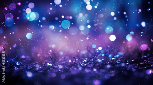 starry blue and purple bokeh