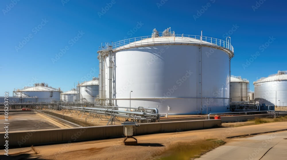 Obraz premium workers oil refinery