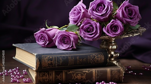 Fototapeta Naklejka Na Ścianę i Meble -  life purple roses background